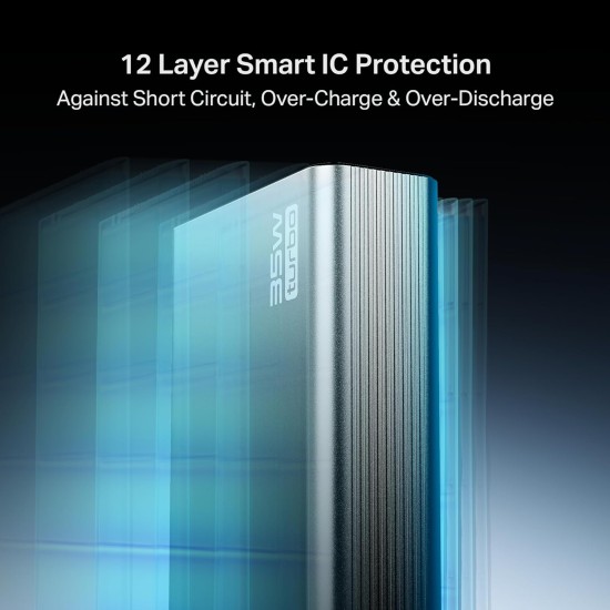 boAt Newly Launched PB435 Turbo 35W Power Bank with 20000mAh Battery, 35W 2-Way Super Fast Charging | 12-Layer Smart IC Protection | Triple Output & Dual Input in Sleek Aluminium Casing(Stone Grey) boAt Newly Launched PB435 Turbo 35W Power Bank with 20000mAh Battery, 35W 2-Way Super Fast Charging | 12-Layer Smart IC Protection | Triple Output & Dual Input in Sleek Aluminium Casing(Stone Grey)