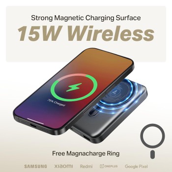 (Refurbished) Boat EnergyShroom PB331 (Magsafe) 10000mAh Magnetic Wireless Powerbank, 15W Wireless & 22.5W Wired Charging for (iPhone 16, 15, 14, 13 & 12, Android & Other Qi Enabled Devices) (Ash Black) (Refurbished) Boat EnergyShroom PB331 (Magsafe) 10000mAh Magnetic Wireless Powerbank, 15W Wireless & 22.5W Wired Charging for (iPhone 16, 15, 14, 13 & 12, Android & Other Qi Enabled Devices) (Ash Black)