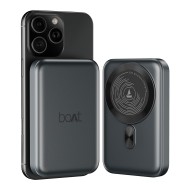boAt New Launch EnergyShroom PB331 (Magsafe) 10000mAh Magnetic Wireless Powerbank, 15W Wireless & 22.5W Wired Charging for (iPhone 16,15,14,13 & 12, Android & Other Qi Enabled Devices) (Ash Black) boAt New Launch EnergyShroom PB331 (Magsafe) 10000mAh Magnetic Wireless Powerbank, 15W Wireless & 22.5W Wired Charging for (iPhone 16,15,14,13 & 12, Android & Other Qi Enabled Devices) (Ash Black)