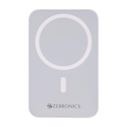 ZEBRONICS MW63 Wireless Power Bank, 10000 mAh, Rapid Charge, Magsafe, Outputs - 20W Wired | 15W Wireless, Type C PD, Built in Protections, LED Indicator, Compatible with iPhone, Made in India
