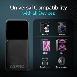 AGARO Imperial Power Bank 20000 mAh, 22.5W Power Delivery for Smartphones, Portable, USB C & Micro Input, USB A1,A2 & C Output, Fast Charge Technology for Tablets, Headphones and Hi-Powered Devices
