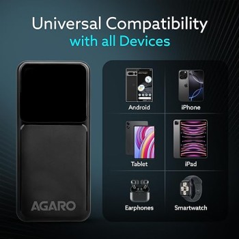 AGARO Imperial Power Bank 20000 mAh, 22.5W Power Delivery for Smartphones, Portable, USB C & Micro Input, USB A1,A2 & C Output, Fast Charge Technology for Tablets, Headphones and Hi-Powered Devices AGARO Imperial Power Bank 20000 mAh, 22.5W Power Delivery for Smartphones, Portable, USB C & Micro Input, USB A1,A2 & C Output, Fast Charge Technology for Tablets, Headphones and Hi-Powered Devices
