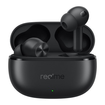 (Refurbished) realme Buds T200x True Wireless Earbuds with 12.4mm Dynamic Bass Drivers, 25 dB ANC, Quad Mic, 45ms Latency, Upto 48 Hrs Playback, Fast Charge, IP55 Rated, BT 5.4 (Pure Black)