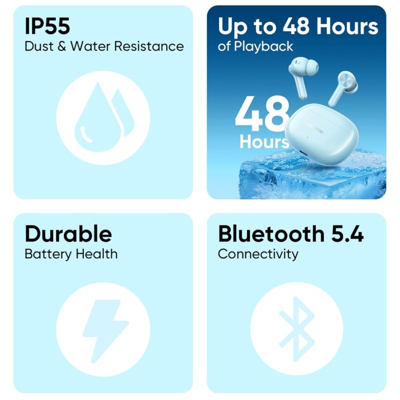 (Refurbished) realme Buds T200x True Wireless Earbuds with 12.4mm Dynamic Bass Drivers, 25 dB ANC, Quad Mic, 45ms Latency, Upto 48 Hrs Playback, Fast Charge, IP55 Rated, BT 5.4 (Pure Black) (Refurbished) realme Buds T200x True Wireless Earbuds with 12.4mm Dynamic Bass Drivers, 25 dB ANC, Quad Mic, 45ms Latency, Upto 48 Hrs Playback, Fast Charge, IP55 Rated, BT 5.4 (Pure Black)