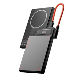 HAMMER 10000mAh MagSafe Power Bank, 15W Wireless Charging (MagSafe & Qi), 22.5W PD/PPS Fast Wired Charging, LED Display, iPhone 12 & Above, Metallic Finish, Magnetic Ring Included, Made in India