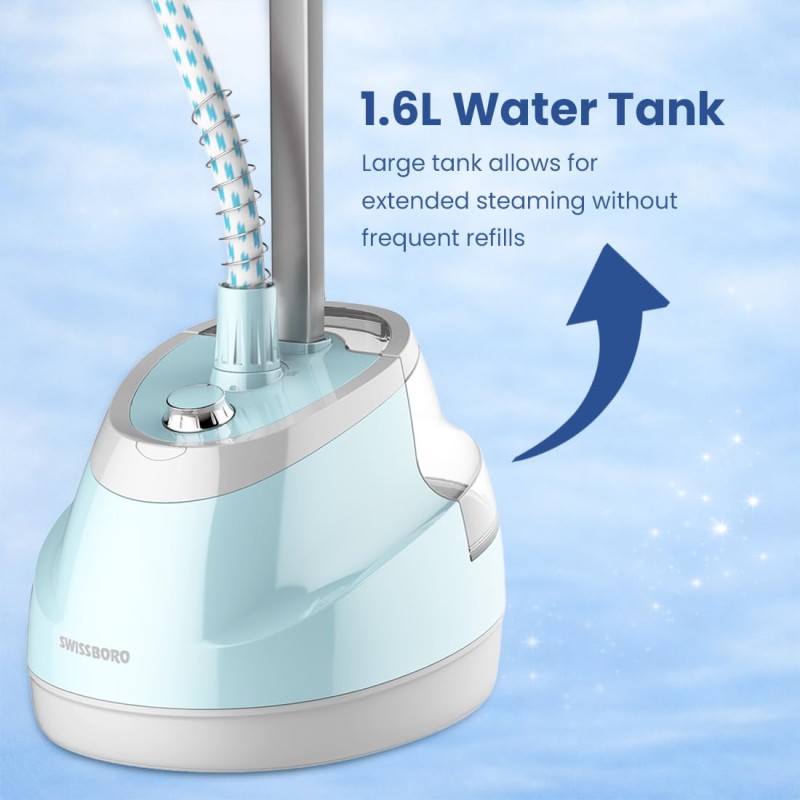 Iron for Clothes | Wego Garment Steamer Vertical Standing Iron 1.6L Water Tank | 10 Steam Settings 2000W Powerful Garment Steamer with Stand 35g/min Steam 45 Sec | 1 year warranty Blue/Green Iron for Clothes | Wego Garment Steamer Vertical Standing Iron 1.6L Water Tank | 10 Steam Settings 2000W Powerful Garment Steamer with Stand 35g/min Steam 45 Sec | 1 year warranty Blue/Green