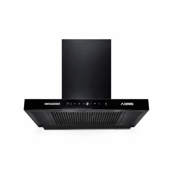 AERIS Pro T Kitchen Chimney 60cm 1400 m³/hr Suction | Auto Clean Chimney | Touch & Motion Sensor Control Black Finish | Wall Mounted Hood (1 Years Comprehensive Warranty + 5 Years on Motor)