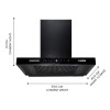 AERIS Pro T Kitchen Chimney 60cm 1400 m³/hr Suction | Auto Clean Chimney | Touch & Motion Sensor Control Black Finish | Wall Mounted Hood (1 Years Comprehensive Warranty + 5 Years on Motor) AERIS Pro T Kitchen Chimney 60cm 1400 m³/hr Suction | Auto Clean Chimney | Touch & Motion Sensor Control Black Finish | Wall Mounted Hood (1 Years Comprehensive Warranty + 5 Years on Motor)