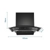 FINIX Curve Kitchen Chimney 60cm 1350 m³/hr Suction | Smart Clean Technology Curved Glass Design | Touch & Control Auto Clean Chimney | (1 Year Comprehensive Warranty + 5 Years on Motor) FINIX Curve Kitchen Chimney 60cm 1350 m³/hr Suction | Smart Clean Technology Curved Glass Design | Touch & Control Auto Clean Chimney | (1 Year Comprehensive Warranty + 5 Years on Motor)