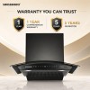 FINIX Curve Kitchen Chimney 60cm 1350 m³/hr Suction | Smart Clean Technology Curved Glass Design | Touch & Control Auto Clean Chimney | (1 Year Comprehensive Warranty + 5 Years on Motor) FINIX Curve Kitchen Chimney 60cm 1350 m³/hr Suction | Smart Clean Technology Curved Glass Design | Touch & Control Auto Clean Chimney | (1 Year Comprehensive Warranty + 5 Years on Motor)