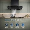 FINIX Curve Kitchen Chimney 60cm 1350 m³/hr Suction | Smart Clean Technology Curved Glass Design | Touch & Control Auto Clean Chimney | (1 Year Comprehensive Warranty + 5 Years on Motor) FINIX Curve Kitchen Chimney 60cm 1350 m³/hr Suction | Smart Clean Technology Curved Glass Design | Touch & Control Auto Clean Chimney | (1 Year Comprehensive Warranty + 5 Years on Motor)
