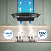 FINIX Curve Kitchen Chimney 60cm 1350 m³/hr Suction | Smart Clean Technology Curved Glass Design | Touch & Control Auto Clean Chimney | (1 Year Comprehensive Warranty + 5 Years on Motor) FINIX Curve Kitchen Chimney 60cm 1350 m³/hr Suction | Smart Clean Technology Curved Glass Design | Touch & Control Auto Clean Chimney | (1 Year Comprehensive Warranty + 5 Years on Motor)
