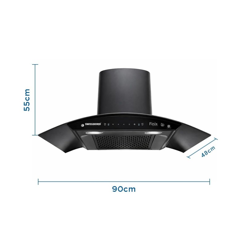 FINIX Pro Curve Kitchen Chimney 90cm 1800 m³/hr Powerful Suction | BLDC Motor Auto Clean Chimney | Touch & Motion Sensor Control | (1 Year Comprehensive Warranty + 10 Years on Motor) FINIX Pro Curve Kitchen Chimney 90cm 1800 m³/hr Powerful Suction | BLDC Motor Auto Clean Chimney | Touch & Motion Sensor Control | (1 Year Comprehensive Warranty + 10 Years on Motor)