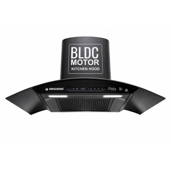 FINIX Pro Curve Kitchen Chimney 90cm 1800 m³/hr Powerful Suction | BLDC Motor Auto Clean Chimney | Touch & Motion Sensor Control | (1 Year Comprehensive Warranty + 10 Years on Motor)