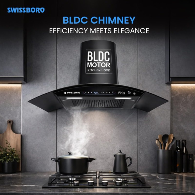 FINIX Pro Curve Kitchen Chimney 90cm 1800 m³/hr Powerful Suction | BLDC Motor Auto Clean Chimney | Touch & Motion Sensor Control | (1 Year Comprehensive Warranty + 10 Years on Motor) FINIX Pro Curve Kitchen Chimney 90cm 1800 m³/hr Powerful Suction | BLDC Motor Auto Clean Chimney | Touch & Motion Sensor Control | (1 Year Comprehensive Warranty + 10 Years on Motor)