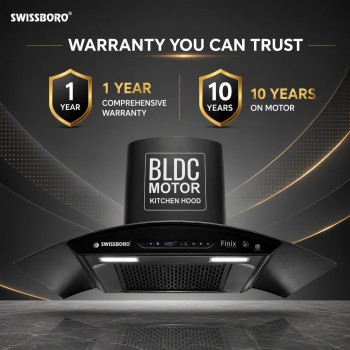 FINIX Pro Curve Kitchen Chimney 90cm 1800 m³/hr Powerful Suction | BLDC Motor Auto Clean Chimney | Touch & Motion Sensor Control | (1 Year Comprehensive Warranty + 10 Years on Motor) FINIX Pro Curve Kitchen Chimney 90cm 1800 m³/hr Powerful Suction | BLDC Motor Auto Clean Chimney | Touch & Motion Sensor Control | (1 Year Comprehensive Warranty + 10 Years on Motor)