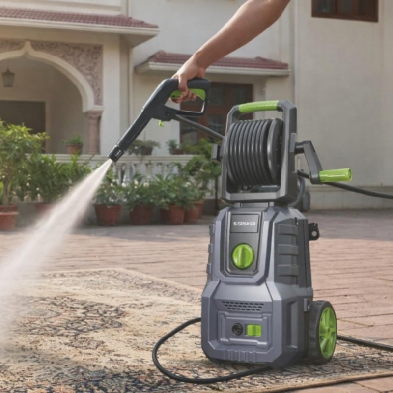 Senkai Impreza MAXX High Pressure Car Washer Pump(with Pressure Adjustment) | 1800 Watts Motor,140 Bar Pressure | 7.0L/Min Flow Rate | 8m Outlet Hose Upright Design with Wheels Car Cleaning Purpose Senkai Impreza MAXX High Pressure Car Washer Pump(with Pressure Adjustment) | 1800 Watts Motor,140 Bar Pressure | 7.0L/Min Flow Rate | 8m Outlet Hose Upright Design with Wheels Car Cleaning Purpose