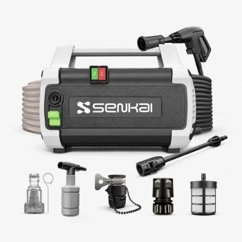Senkai Portable DODZE S1 Car Washer High Pressure Machine | 1800W 140 Bar Max Pressure 7 L/min Flow Rate with On/Off Switch | 5m Outlet Hose Pressure Washer for car Bike and Home Cleaning