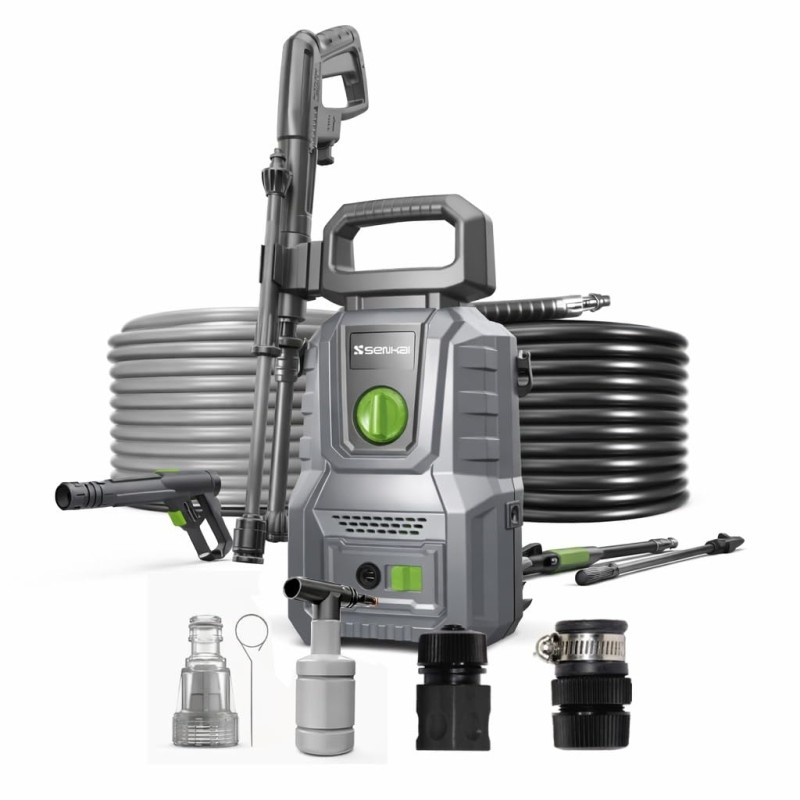Senkai Impreza Car Washer High Pressure | 1600W & 130 Bar Powerful Motor | Max Pressure 6.5 L/min Flow Rate with On/Off Switch | 5m Outlet Hose Pressure Washer for car Bike and Home Cleaning