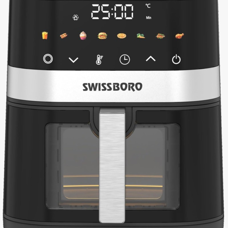 Zenith Digital Air Fryer 5L & 1400W Power | uses up to 90% less fat 8 Presets Touch Control Rapid Air Technology | See-Through Window Timer & Temperature Control | Oil-Free Healthy Cooking Zenith Digital Air Fryer 5L & 1400W Power | uses up to 90% less fat 8 Presets Touch Control Rapid Air Technology | See-Through Window Timer & Temperature Control | Oil-Free Healthy Cooking