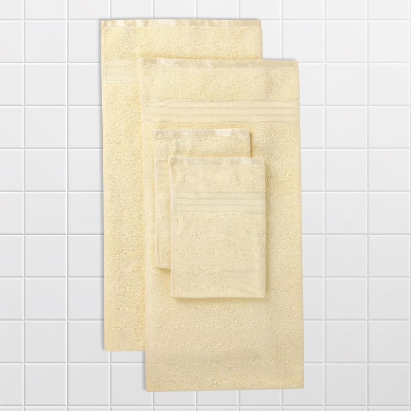 Requisite 4 Pc Large Towel Set | 2 Bath Towels (70 x 147 cm) & 2 Hand Towels (40 x 60 cm), 400 GSM | 100% Pure Cotton | Bath Towels for Men, Women & Kids | Gym Towel Sunshine Yellow Requisite 4 Pc Large Towel Set | 2 Bath Towels (70 x 147 cm) & 2 Hand Towels (40 x 60 cm), 400 GSM | 100% Pure Cotton | Bath Towels for Men, Women & Kids | Gym Towel Sunshine Yellow