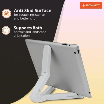 Reconnect Mobile & Tablet Stand for 15.24 cm (6 inch) to 25.4 cm (10 inch) Mobile Phone and Tablet, White Reconnect Mobile & Tablet Stand for 15.24 cm (6 inch) to 25.4 cm (10 inch) Mobile Phone and Tablet, White