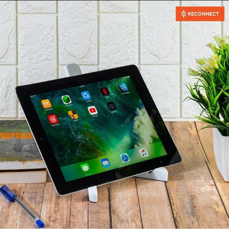 Reconnect Mobile & Tablet Stand for 15.24 cm (6 inch) to 25.4 cm (10 inch) Mobile Phone and Tablet, White