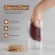 Swissboro Elora Bamboo Lid Borosilicate Glass Round Jar 1 pc- 500ml