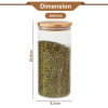 Swissboro Elora Bamboo Lid Borosilicate Glass Round Jar 1 pc- 100ml
