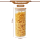Swissboro Elora Bamboo Lid Borosilicate Glass Round Jar 1 pc-1250ml