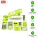 Royal 14 in 1 Superior Plastic Multi Dicer, Fruits & Vegetables Cutter With 4 Zigzag & 6 Cutting Blade, 3 in 1 Peeler & 1 Unbreakable Container Lid, Multipurpose Chopper For Kitchen, Home & Restaurant