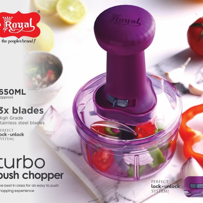Royal Kitchenware Turbo Push Chopper (650 ml) Royal Kitchenware Turbo Push Chopper (650 ml)