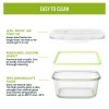 Fresh Lock Borosilicate Glass Square Food Storage Container with Airtight Lid –1Pc & 320 ML | Leakproof, Microwave Safe, Freezer Safe, BPA Free Lunch & Kitchen Storage Box Fresh Lock Borosilicate Glass Square Food Storage Container with Airtight Lid –1Pc & 320 ML | Leakproof, Microwave Safe, Freezer Safe, BPA Free Lunch & Kitchen Storage Box