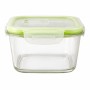 Fresh Lock Borosilicate Glass Square Food Storage Container with Airtight Lid –1Pc & 320 ML | Leakproof, Microwave Safe, Freezer Safe, BPA Free Lunch & Kitchen Storage Box