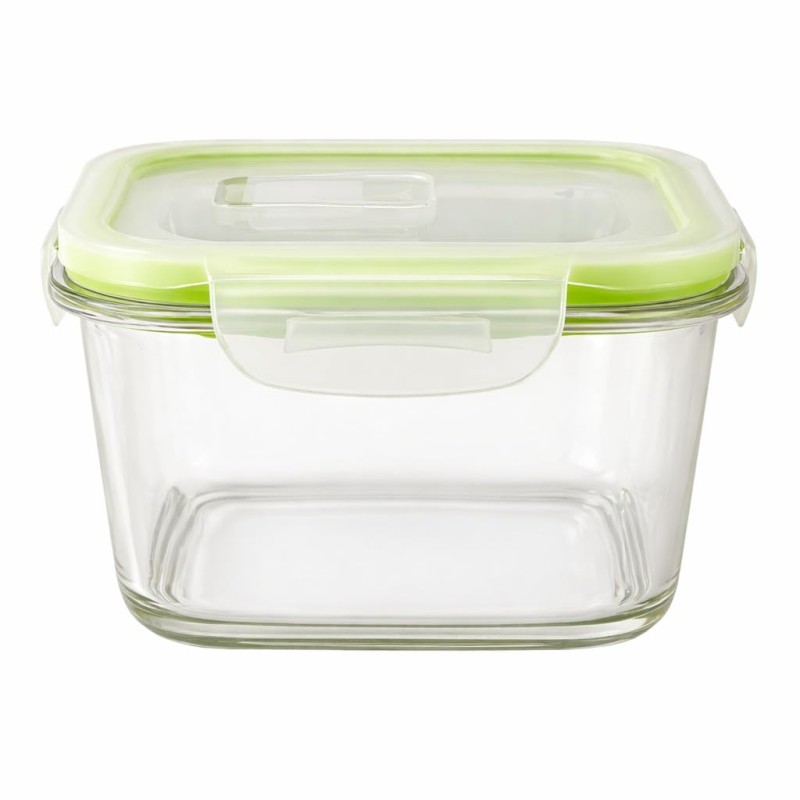 Fresh Lock Borosilicate Glass Square Food Storage Container with Airtight Lid 1Pc & 800 ML | Leakproof, Microwave Safe, Freezer Safe, BPA Free Lunch & Kitchen Storage Box Fresh Lock Borosilicate Glass Square Food Storage Container with Airtight Lid 1Pc & 800 ML | Leakproof, Microwave Safe, Freezer Safe, BPA Free Lunch & Kitchen Storage Box