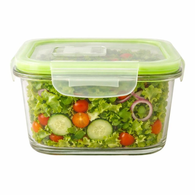 Fresh Lock Borosilicate Glass Square Food Storage Container with Airtight Lid 1Pc & 800 ML | Leakproof, Microwave Safe, Freezer Safe, BPA Free Lunch & Kitchen Storage Box Fresh Lock Borosilicate Glass Square Food Storage Container with Airtight Lid 1Pc & 800 ML | Leakproof, Microwave Safe, Freezer Safe, BPA Free Lunch & Kitchen Storage Box