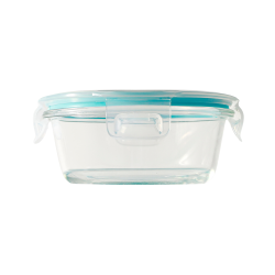 Swissboro Fresh Lock Borosilicate Glass Round Container 1 pc- 400 ML