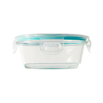 Swissboro Fresh Lock Borosilicate Glass Round Container 1 pc- 950 ML