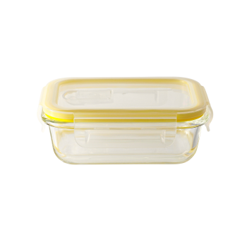 Swissboro Fresh Lock Borosilicate Glass Rectangle Container 1 pc-370 ML