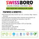 Swissboro Fresh Lock Borosilicate Glass Pro Square Container 1 pc-320ml