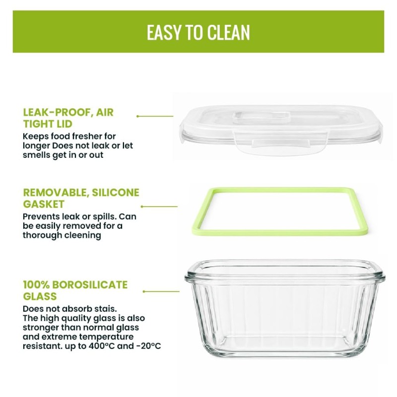 Premium Square Glass Food Storage Container Set with Airtight Lid | Microwave & Dishwasher Safe | Borosilicate Glass Container for Lunchbox 1Pc & 520 ML Transparent Glass Containers Office Premium Square Glass Food Storage Container Set with Airtight Lid | Microwave & Dishwasher Safe | Borosilicate Glass Container for Lunchbox 1Pc & 520 ML Transparent Glass Containers Office