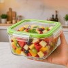 Premium Square Glass Food Storage Container Set with Airtight Lid | Microwave & Dishwasher Safe | Borosilicate Glass Container for Lunchbox 1Pc & 520 ML Transparent Glass Containers Office Premium Square Glass Food Storage Container Set with Airtight Lid | Microwave & Dishwasher Safe | Borosilicate Glass Container for Lunchbox 1Pc & 520 ML Transparent Glass Containers Office