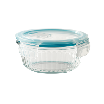 Swissboro Fresh Lock Borosilicate Glass Pro Round Container 1 pc- 400ml