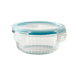Swissboro Fresh Lock Borosilicate Glass Pro Round Container 1 pc- 620ml
