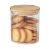 Elora Bamboo Lid Borosilicate Glass Round Jar 1 pc- 500ml Elora Bamboo Lid Borosilicate Glass Round Jar 1 pc- 500ml