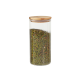 Swissboro Elora Bamboo Lid Borosilicate Glass Round Jar 1 pc- 100ml