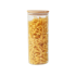 Swissboro Elora Bamboo Lid Borosilicate Glass Round Jar 1 pc-1250ml