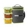 Glass Tiffin with Bag | 320 x 3 Square Container Lunchbox | Made in India Borosilicate Glass | Microwave & Dishwasher Safe, Leakproof Containers Glass Lunch Box for Office Glass Tiffin with Bag | 320 x 3 Square Container Lunchbox | Made in India Borosilicate Glass | Microwave & Dishwasher Safe, Leakproof Containers Glass Lunch Box for Office