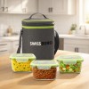 Glass Tiffin with Bag | 320 x 3 Square Container Lunchbox | Made in India Borosilicate Glass | Microwave & Dishwasher Safe, Leakproof Containers Glass Lunch Box for Office Glass Tiffin with Bag | 320 x 3 Square Container Lunchbox | Made in India Borosilicate Glass | Microwave & Dishwasher Safe, Leakproof Containers Glass Lunch Box for Office