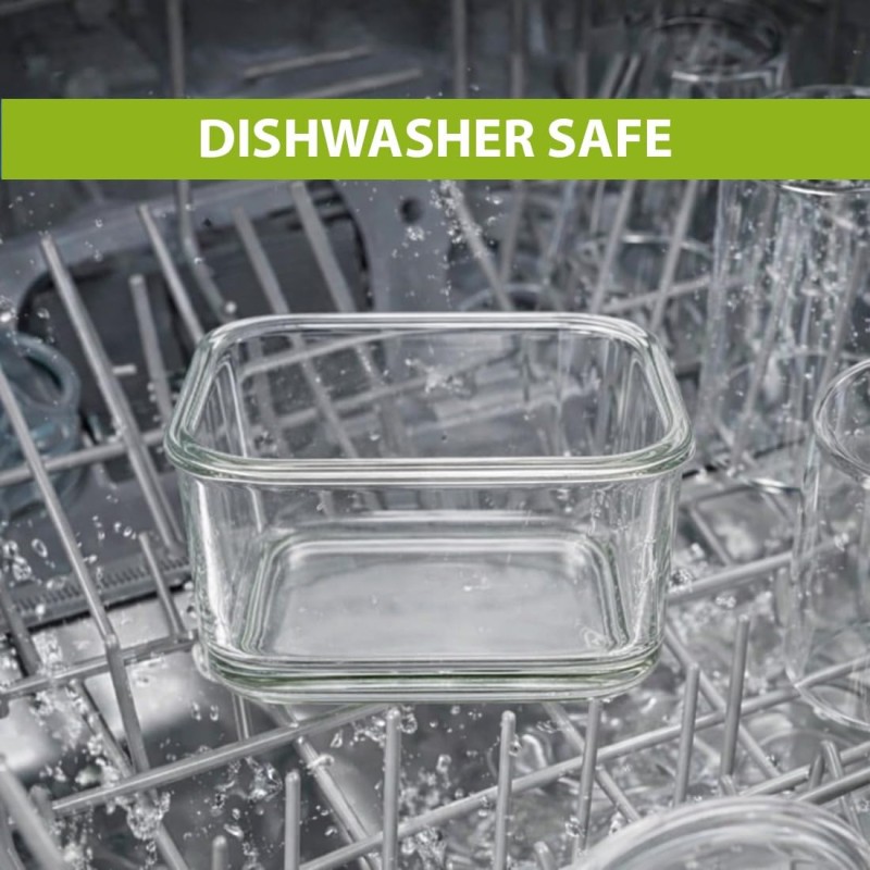 Glass Tiffin with Bag | 320 x 3 Square Container Lunchbox | Made in India Borosilicate Glass | Microwave & Dishwasher Safe, Leakproof Containers Glass Lunch Box for Office Glass Tiffin with Bag | 320 x 3 Square Container Lunchbox | Made in India Borosilicate Glass | Microwave & Dishwasher Safe, Leakproof Containers Glass Lunch Box for Office
